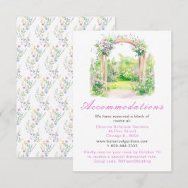 Spring Floral Wedding Arch Accommodaties Informatiekaartje