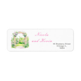 Spring Floral Wedding Arch adres Etiket