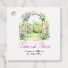 Spring Floral Wedding Arch Bedankjes Labels