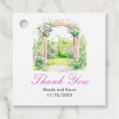 Spring Floral Wedding Arch Bedankjes Labels (Voorkant)