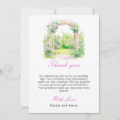 Spring Floral Wedding Arch Bedankkaart (Voorkant)