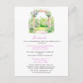 Spring Floral Wedding Arch Details Informatiekaartje (Voorkant)