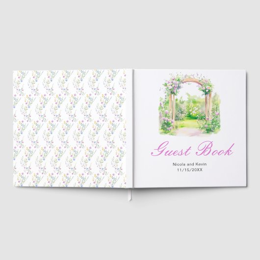 Spring Floral Wedding Arch Gastenboek (Volledig)
