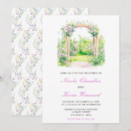 Spring Floral Wedding Arch Kaart