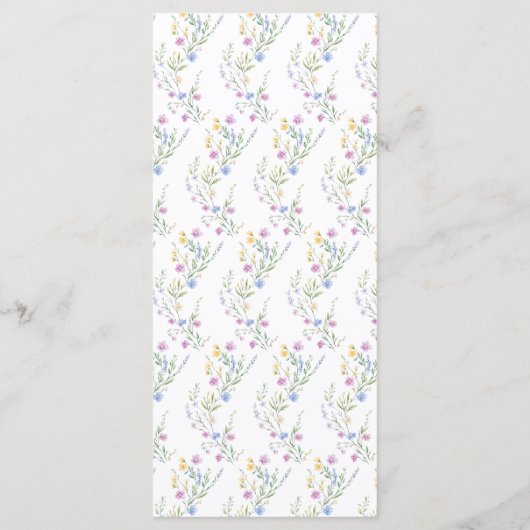 Spring Floral Wedding Arch Menu (Achterkant)