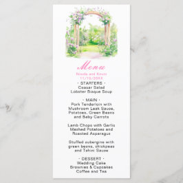 Spring Floral Wedding Arch Menu
