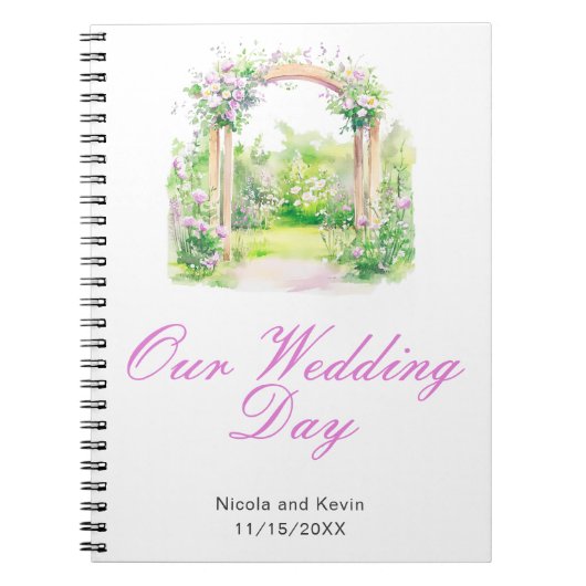 Spring Floral Wedding Arch Notitieboek (Voorkant)