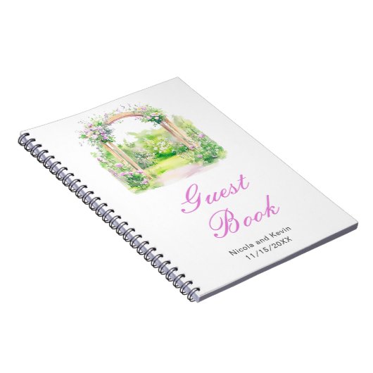 Spring Floral Wedding Arch Notitieboek (Rechterzijde)