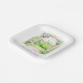 Spring Floral Wedding Arch Papieren Bordje (Gebogen)