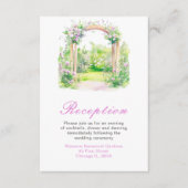 Spring Floral Wedding Arch Receptie Informatiekaartje (Voorkant)