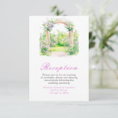 Spring Floral Wedding Arch Receptie Informatiekaartje (Staand voorkant)