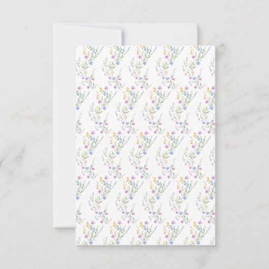 Spring Floral Wedding Arch Receptie RSVP Kaartje (Achterkant)