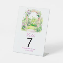 Spring Floral Wedding Arch Reclamebord Met Voetstuk