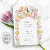 Spring Floral Wedding Folie Uitnodiging