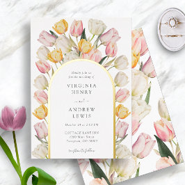 Spring Floral Wedding Folie Uitnodiging