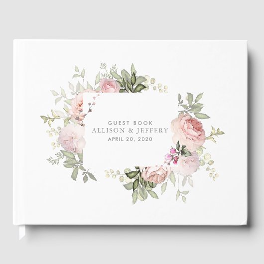 Spring Floral Wedding Gastenboek (Voorkant)