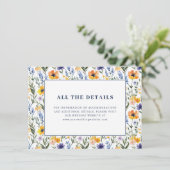 Spring Floral Wedding Informatiekaartje (Staand voorkant)