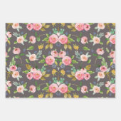 Spring Floral Wedding Inpakpapier Vel (Voorkant 3)