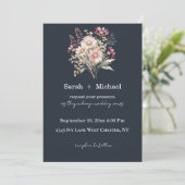 Spring Floral Wedding Invitation Kaart (Staand voorkant)