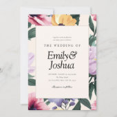 Spring Floral Wedding Kaart (Voorkant)