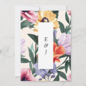 Spring Floral Wedding Kaart (Achterkant)