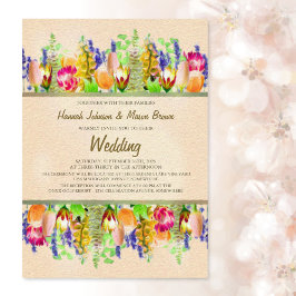 Spring Floral Wedding Kaart