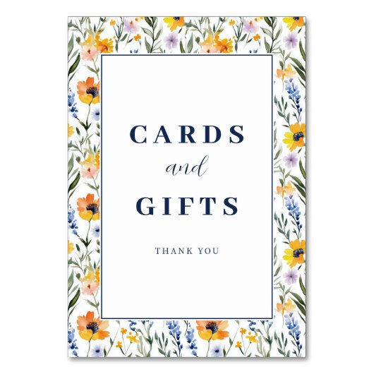 Spring Floral Wedding Kaart (Voorkant)