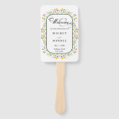 Spring Floral Wedding Programma Hand Fan Handwaaier (Voorkant)