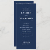 Spring Floral Wedding Programmakaart (Voorkant / Achterkant)