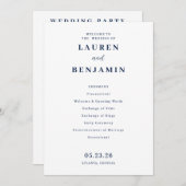 Spring Floral Wedding Programmakaart (Voorkant / Achterkant)