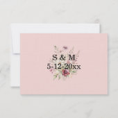 Spring Floral Wedding RSVP card Kaartje (Achterkant)