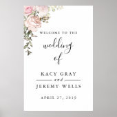 Spring Floral Wedding Sign Poster (Voorkant)