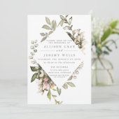 Spring Floral Wedding Uitnodiging (Staand voorkant)