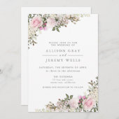 Spring Floral Wedding Uitnodiging (Voorkant / Achterkant)