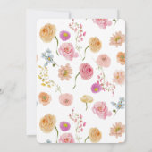 Spring Floral Wedding Uitnodiging (Achterkant)