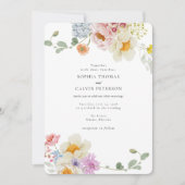 Spring Floral Wedding Uitnodiging (Voorkant)