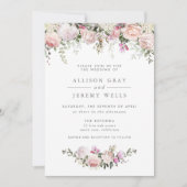 Spring Floral Wedding Uitnodiging (Voorkant)