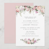 Spring Floral Wedding Uitnodiging (Voorkant / Achterkant)