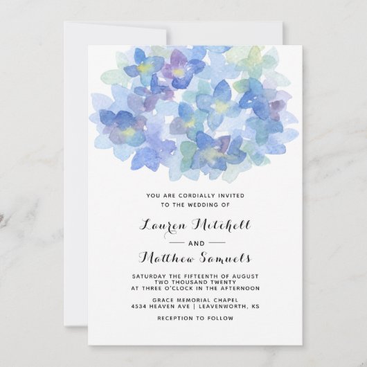 Spring Floral Wedding Uitnodiging (Voorkant)