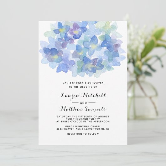 Spring Floral Wedding Uitnodiging (Staand voorkant)