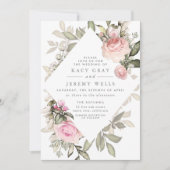 Spring Floral Wedding Uitnodiging (Voorkant)