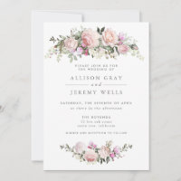 Spring Floral Wedding Uitnodiging