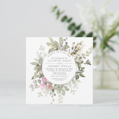 Spring Floral Wedding Uitnodiging (Staand voorkant)