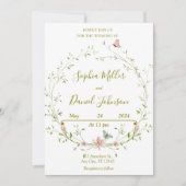 Spring Floral Wedding Uitnodiging (Voorkant)