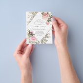 Spring Floral Wedding Uitnodiging Flyer (Hand)