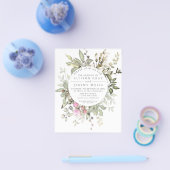 Spring Floral Wedding Uitnodiging Flyer (Enkel)