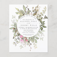 Spring Floral Wedding Uitnodiging