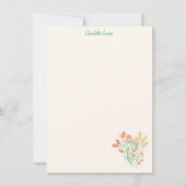 Spring Floral Wildflowers Personalized Stationery Bedankkaart (Voorkant)