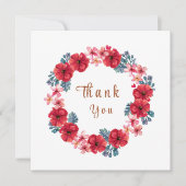 Spring Floral Wreath Baby shower Bedankkaart (Voorkant)