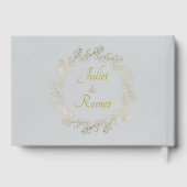 Spring Floral & Wreath Monogram - Silver Gastenboek (Achterkant)